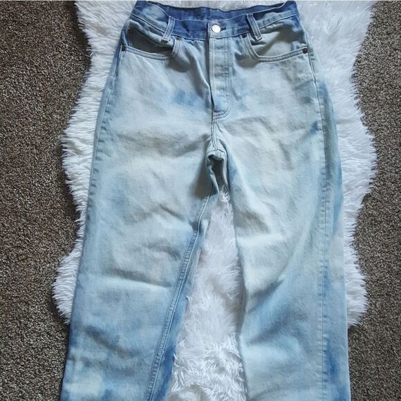 Levi’s 701 Jeans Vintage Y2K USA Student Button Fly Bleach Washed 29x32 Mom - Picture 6 of 11